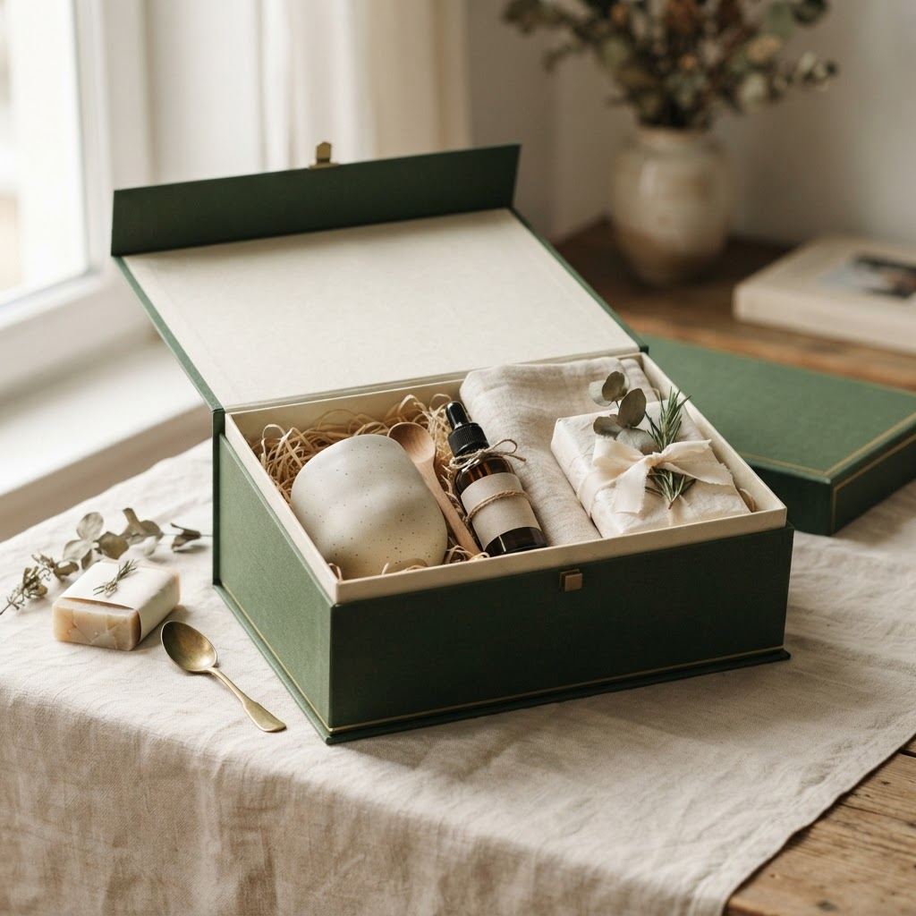 A QARA gift box arranged with carefully chosen artisan products